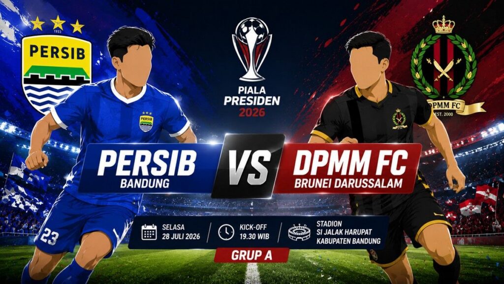 Persib Bandung Hadapi DPMM FC di Piala Presiden 2026 Malam Ini