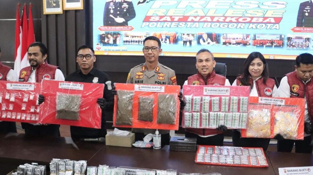 Polresta Bogor Kota Ungkap 61 Kasus Narkoba dan Tangkap 68 Pengedar
