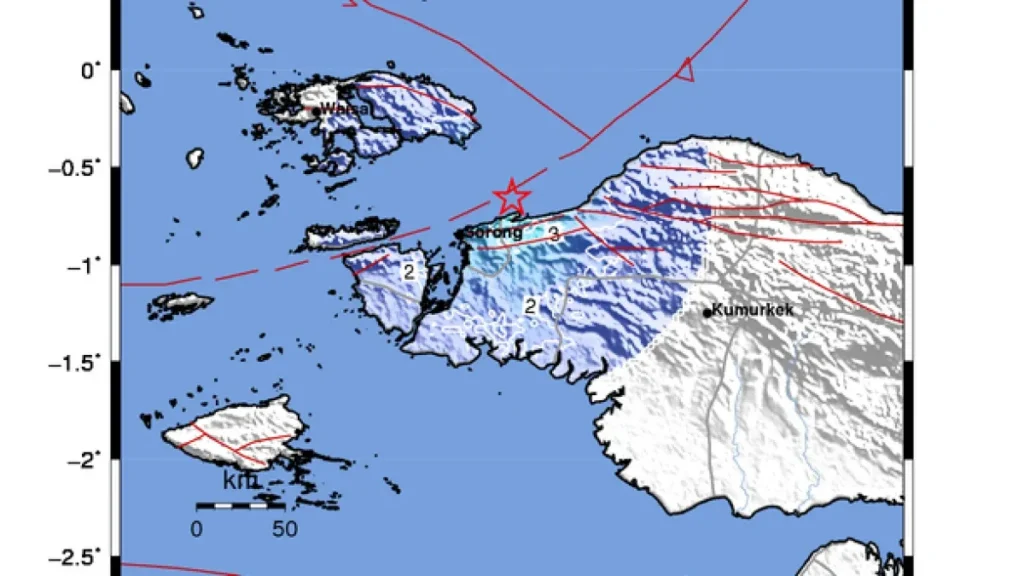 Sesar Aktif Picu Rangkaian Gempa Dangkal di Sorong