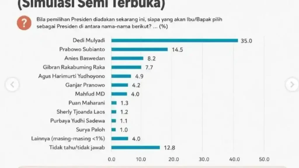 SMRC Catat Tingkat Kepuasan Kinerja Presiden Prabowo Anjlok