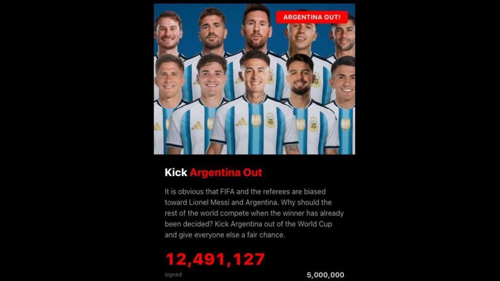 Petisi Desak Diskualifikasi Argentina dari Piala Dunia 2026