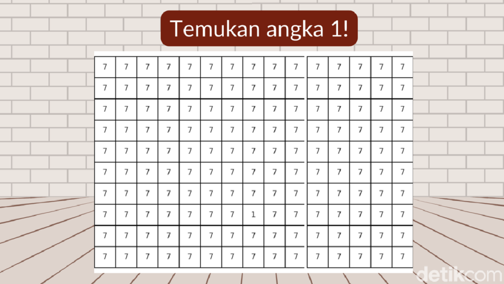 Uji Ketelitian dengan Menemukan Angka Berbeda dalam Tiga Detik