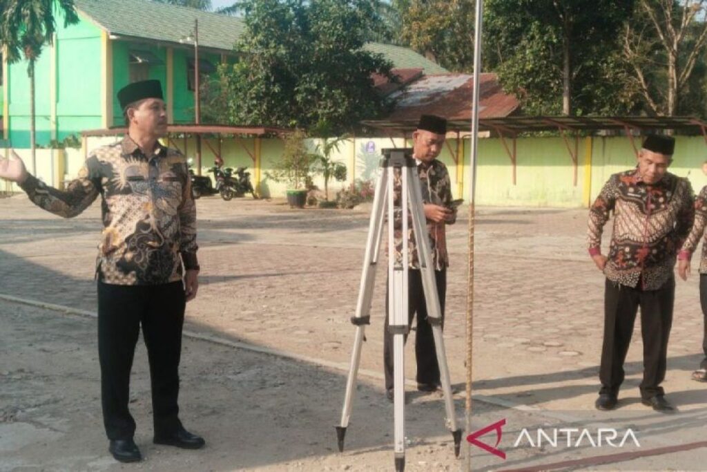 Kemenag Aceh Jaya dan Padang Lawas Kalibrasi Ulang Arah Kiblat