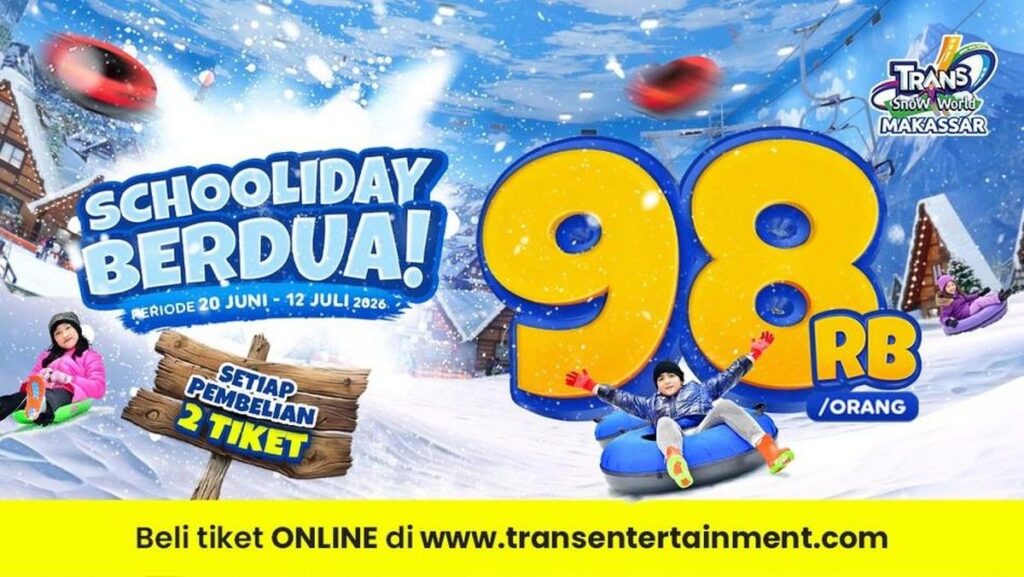Trans Snow World Makassar Hadirkan Promo Liburan Sekolah Menarik