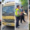 Truk Boks Menabrak Motor di Pasar Kramat Jati Jakarta Timur