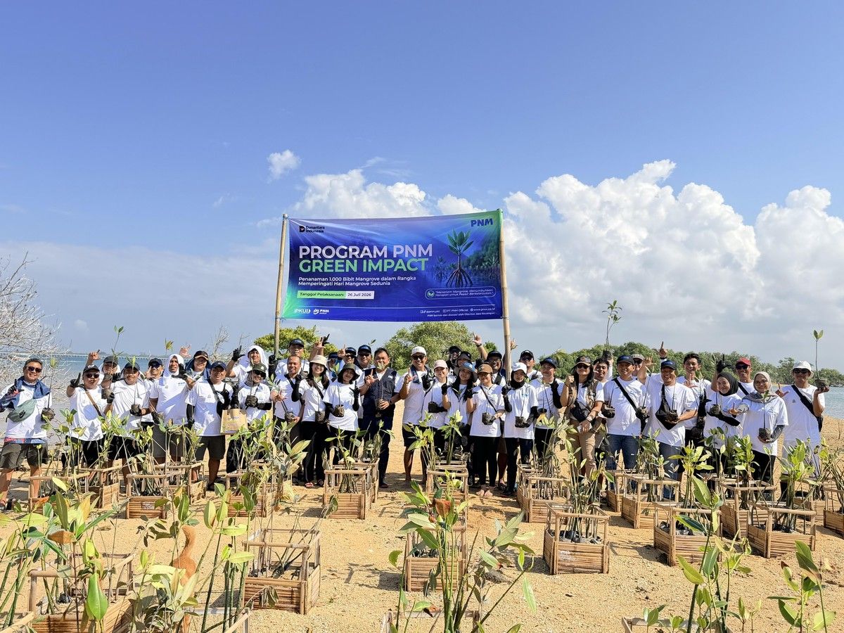 PNM Tanam 22.000 Pohon Mangrove di 18 Titik Pesisir Indonesia