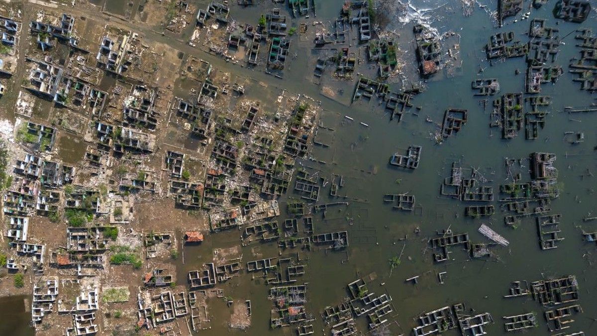 Kemarau Panjang Munculkan Bekas Permukiman Waduk Karian Lebak