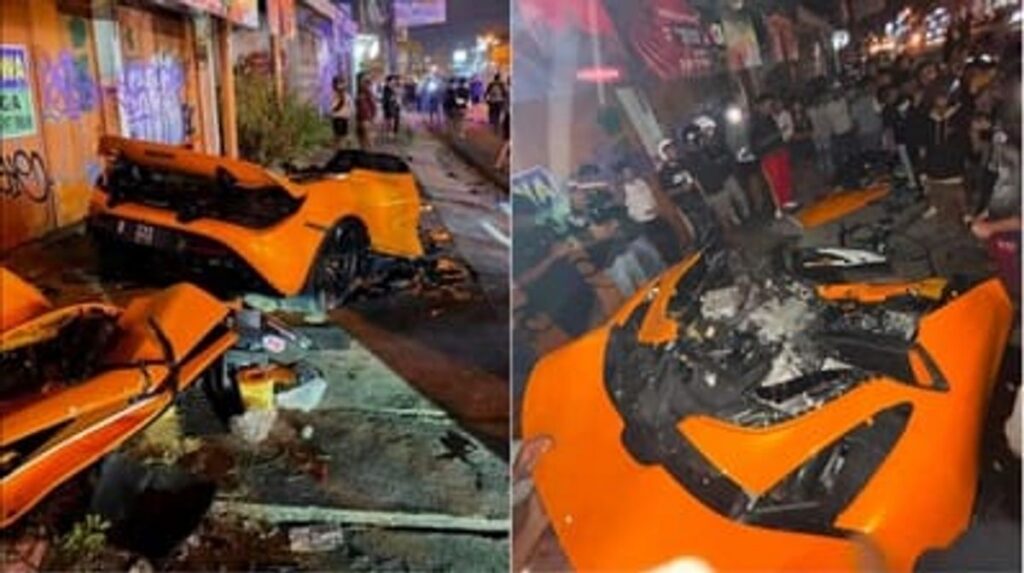 Mobil Sport McLaren Milik YouTuber Andra ST Terbelah Dua di Sukoharjo