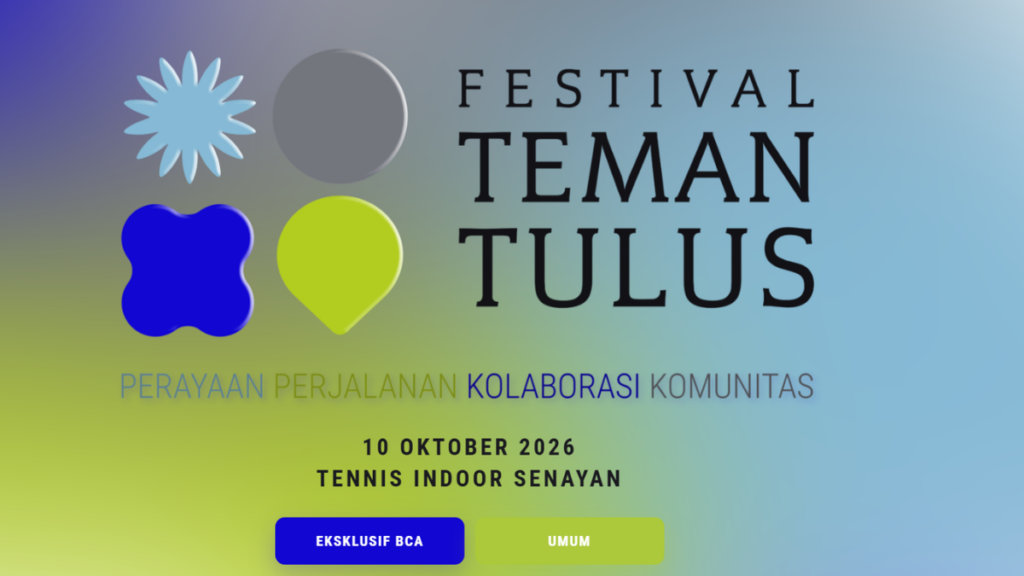 Rincian Harga Tiket Festival Teman Tulus 2026 Dibanderol Mulai Rp450 Ribu