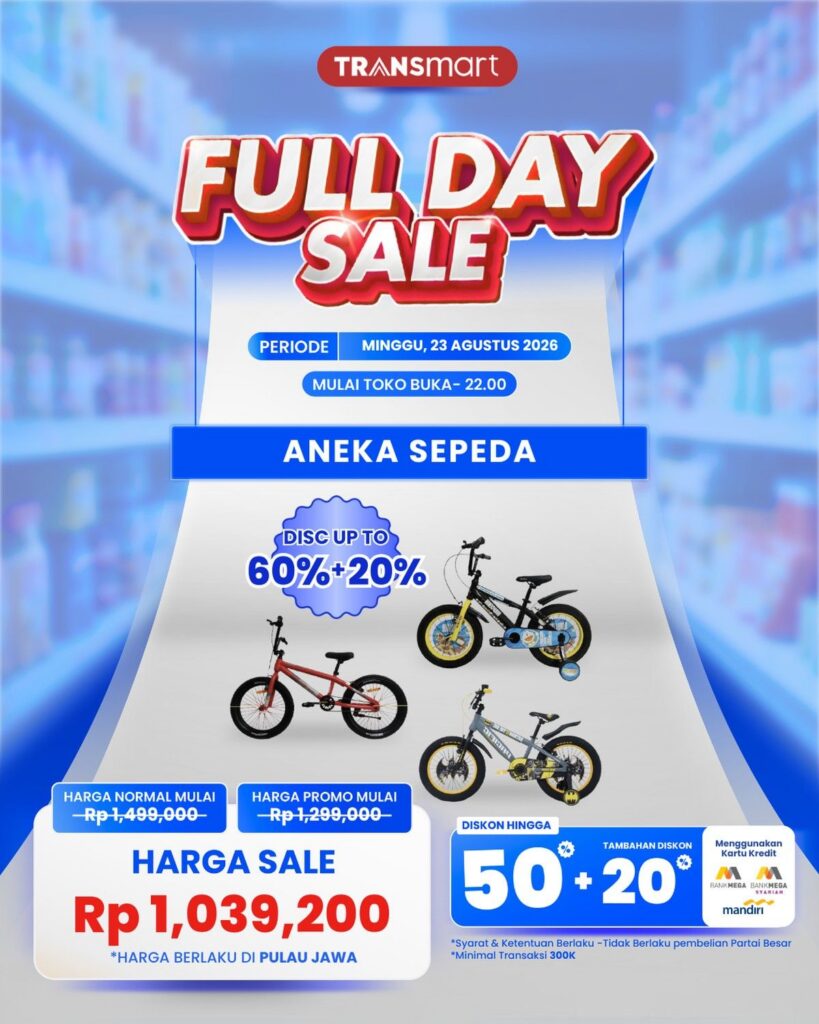 Transmart menggelar Transmart Full Day Sale hingga pukul 22.00