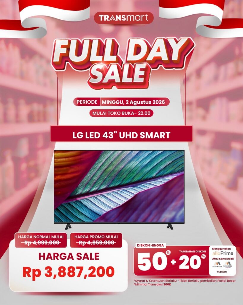Transmart Gelar Diskon Besar Barang Elektronik 2 Agustus 2026