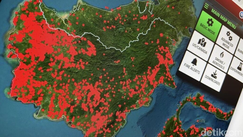 BMKG Deteksi Ribuan Titik Panas di Kalimantan Akibat Karhutla