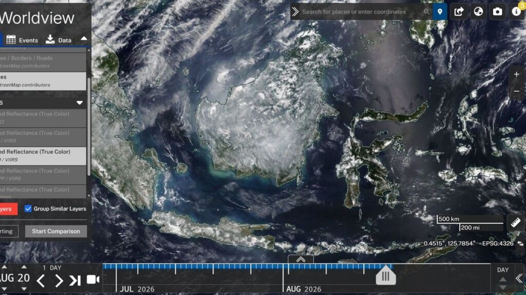Satellit NOAA 20 Deteksi Ribuan Titik Panas di Kalimantan