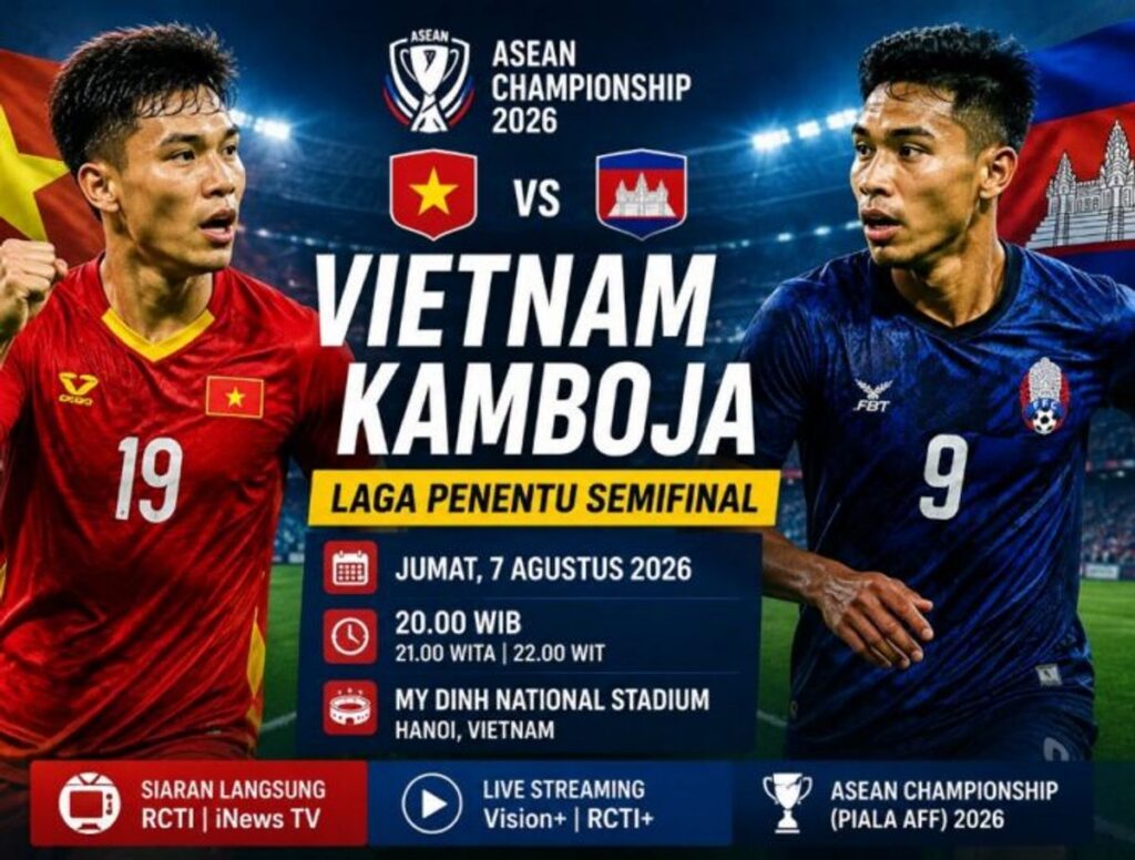 Vietnam Unggul Atas Kamboja Dalam Laga Piala ASEAN 2026
