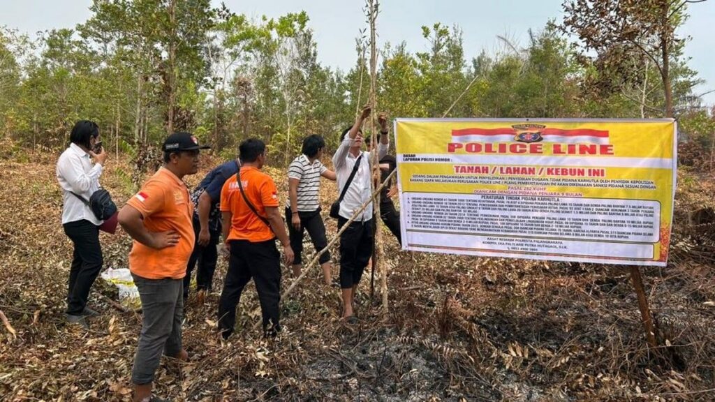 Polresta Palangka Raya Tangkap Dua Pelaku Pembakaran Lahan