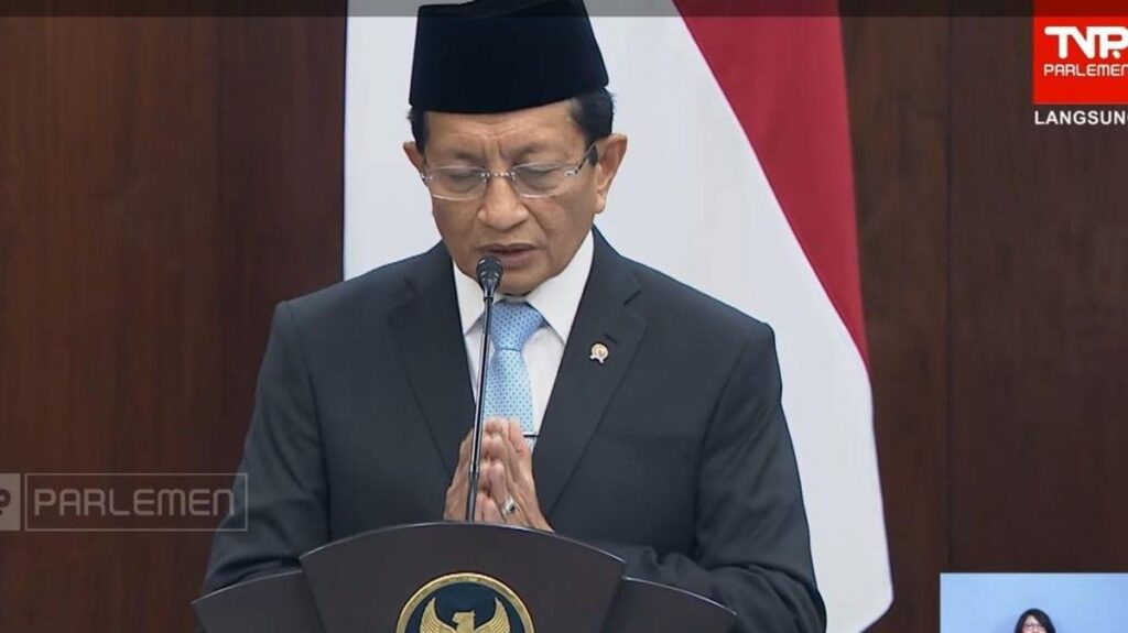 Nasaruddin Umar Pimpin Doa di Sidang Tahunan MPR DPR DPD RI 2026