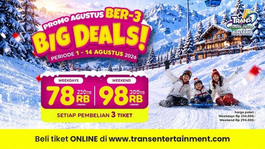 Trans Snow World Bintaro Tawarkan Promo Tiket Mulai Rp 70 Ribuan