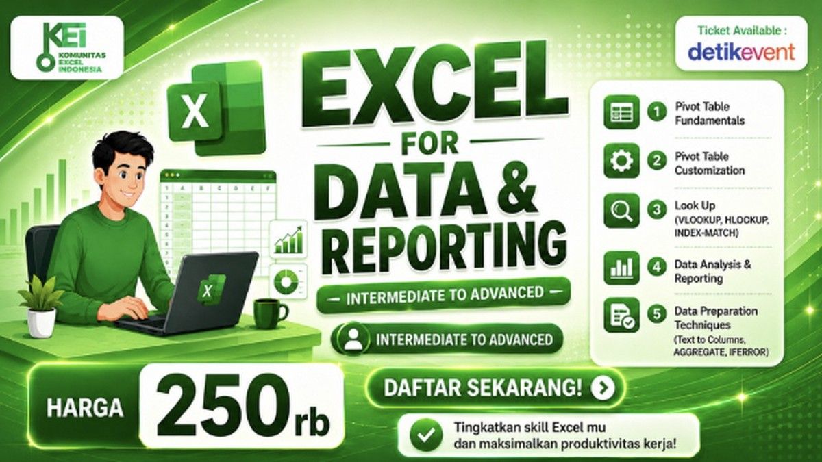 KEI Learning Buka Kelas Excel Praktis Berbonus Video Analytics