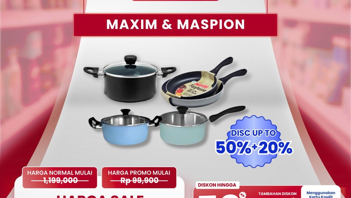 Transmart Buka Promo Full Day Sale Diskon Alat Masak Hingga 50 Persen
