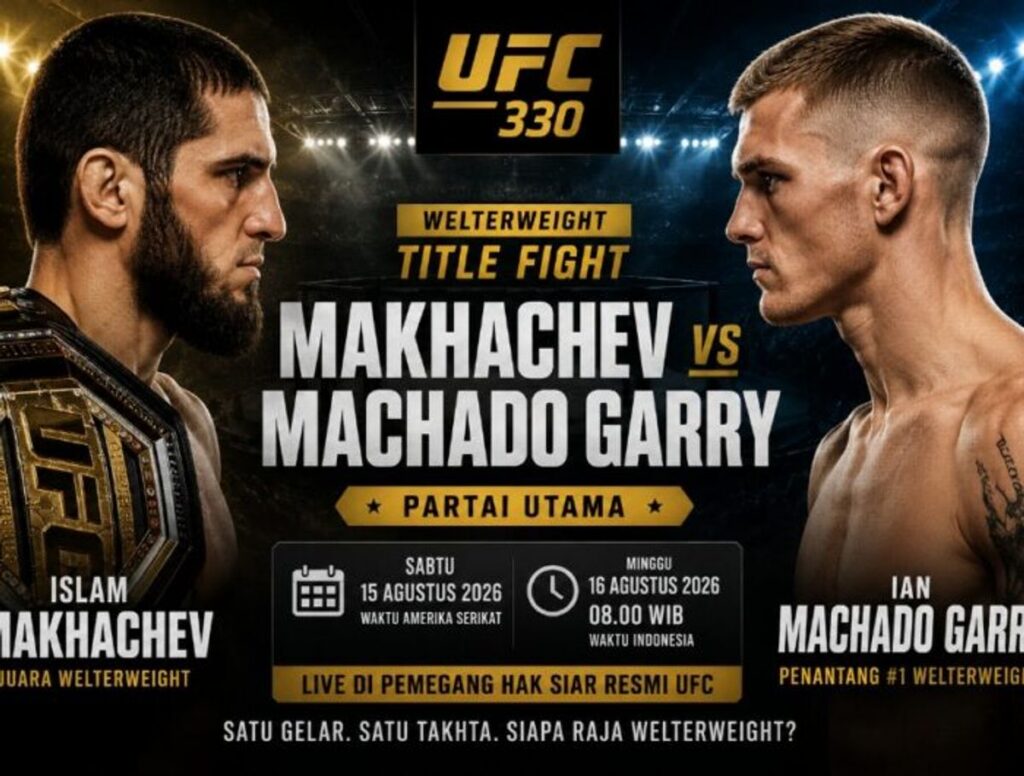 Islam Makhachev Pertahankan Gelar Hadapi Ian Machado Garry di UFC 330