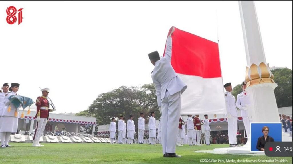 Istana Negara Gelar Upacara Pengibaran Bendera HUT ke-81 RI