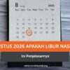 Pemerintah Tetapkan Libur Nasional Maulid Nabi 25 Agustus 2026