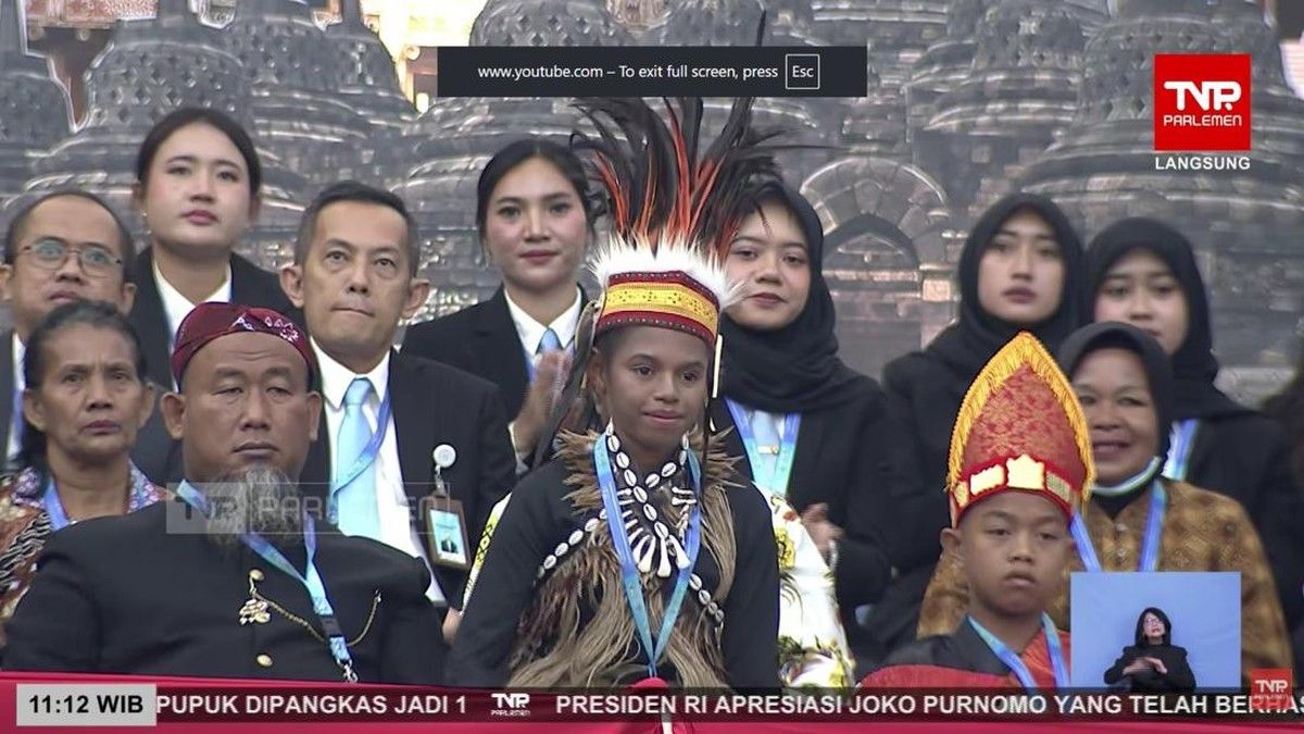 Prabowo Menyapa Siswi SD Asal Merauke dalam Sidang Tahunan MPR RI