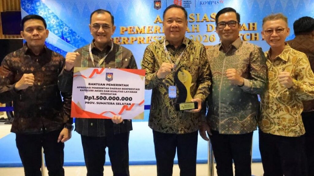 Pemprov Sumsel Sabet Penghargaan Layanan Kesehatan dari Kemendagri