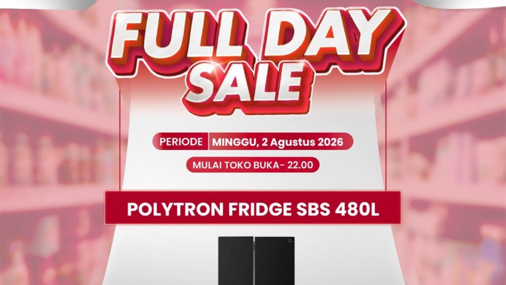 Kulkas Polytron Diskip Gede di Transmart Full Day Sale 2 Agustus 2026