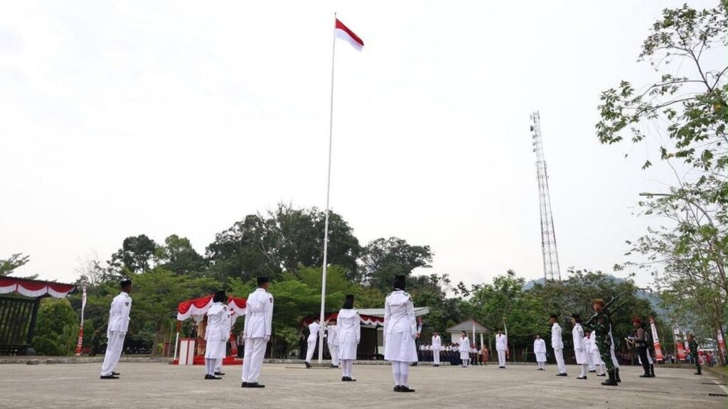 PLBN Aruk Gelar Upacara HUT ke 81 Kemerdekaan RI di Sambas