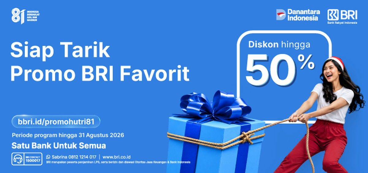 Daftar Promo Spesial BRI HUT ke-81 RI untuk Kuliner hingga Travel