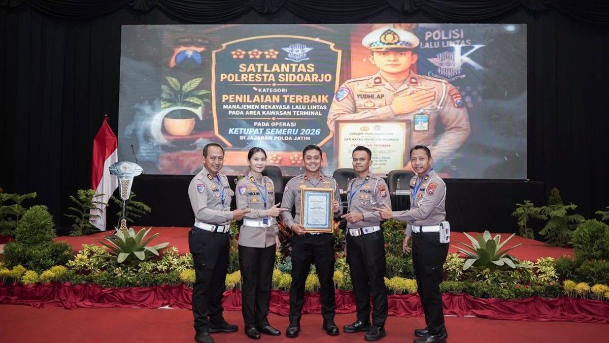 Satlantas Polresta Sidoarjo Raih Penghargaan Manajemen Rekayasa Lalu Lintas