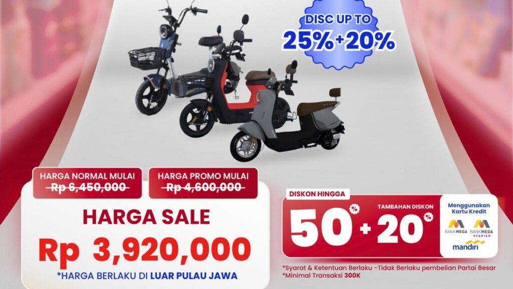 Transmart Gelar Diskon Besar Sepeda Listrik dan Elektronik 16 Agustus 2026
