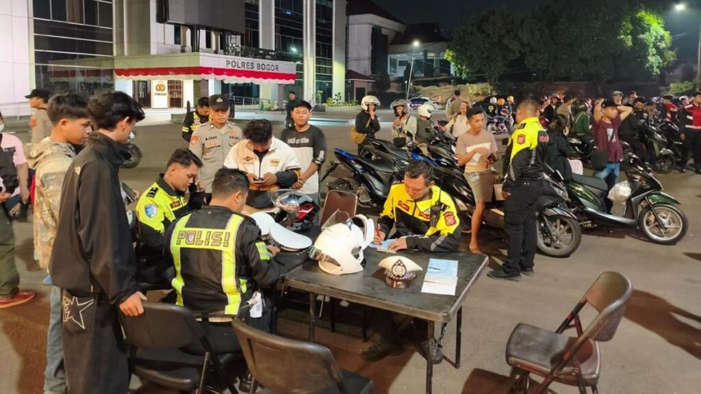 Polres Bogor Menyita 75 Knalpot Brong Dalam Operasi Skala Besar