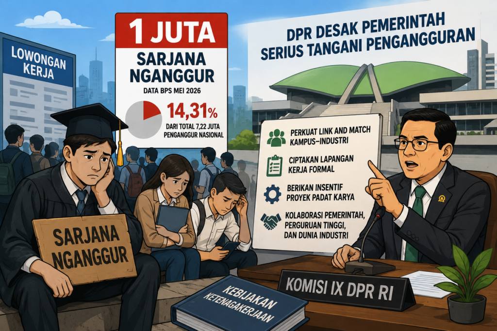 DPR Mendesak Pemerintah Serius Atasi 1 Juta Pengangguran Sarjana