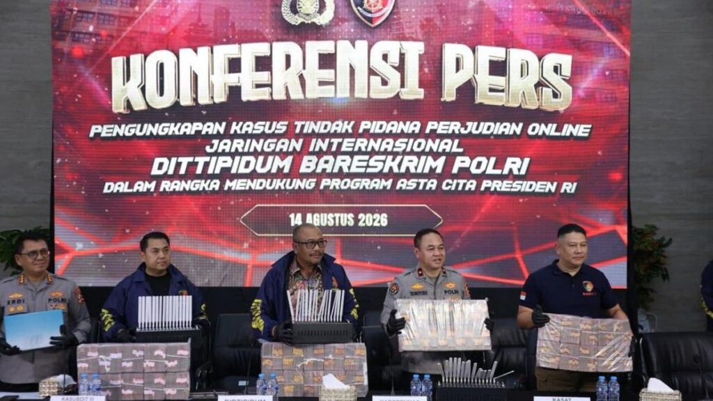 Bareskrim Polri Tangkap 14 Tersangka Judi Online di Tangerang