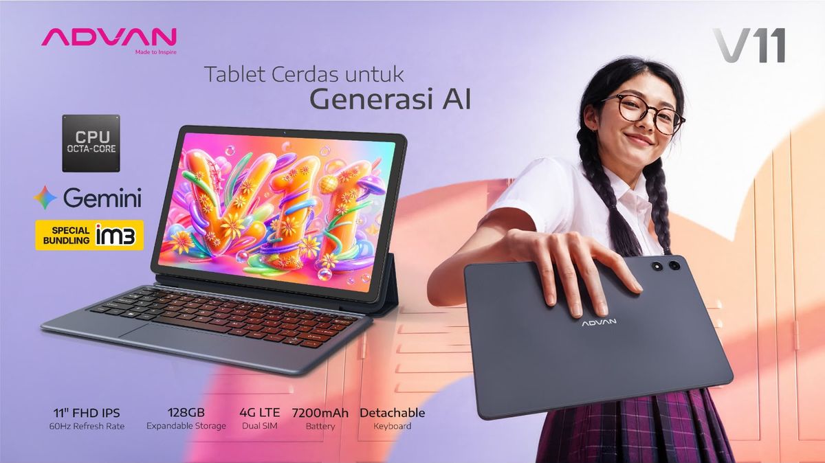Advan Meluncurkan Tablet V11 Berlayar IPS 11 Inci