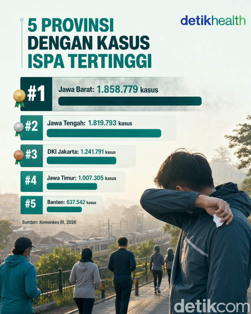 Kemenkes Catat Lonjakan Kasus ISPA di Indonesia Sepanjang 2026