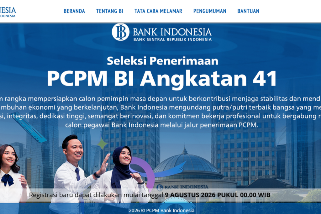 Bank Indonesia Buka Rekrutmen PCPM 41 Lulusan S1 dan S2