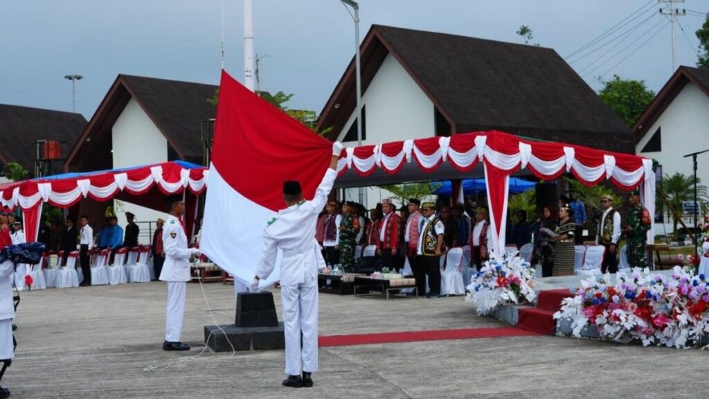PLBN Badau Gelar Upacara HUT ke 81 RI di Kapuas Hulu