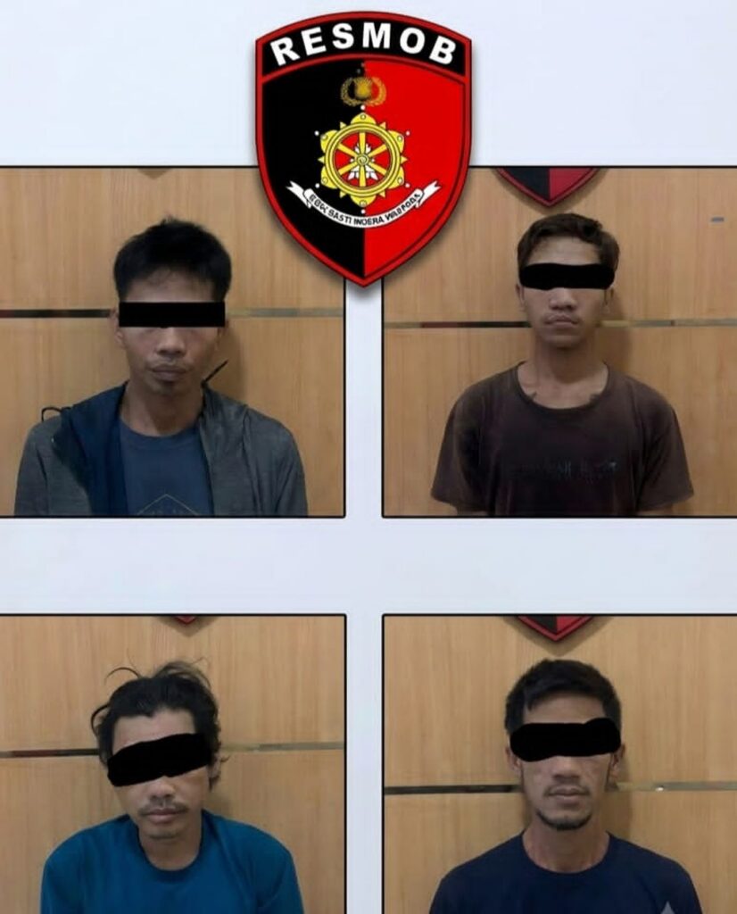 Polres Barito Utara Tangkap Empat Pelaku Pencurian Tembaga Grounding TVRI