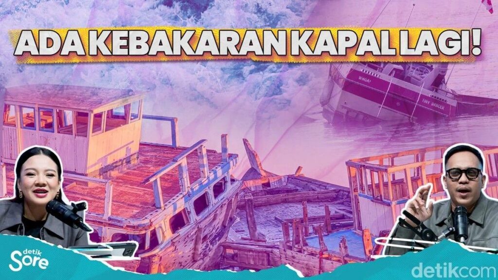 KMP Putri Yasmin Terbakar di Perairan Lombok Batas Bali