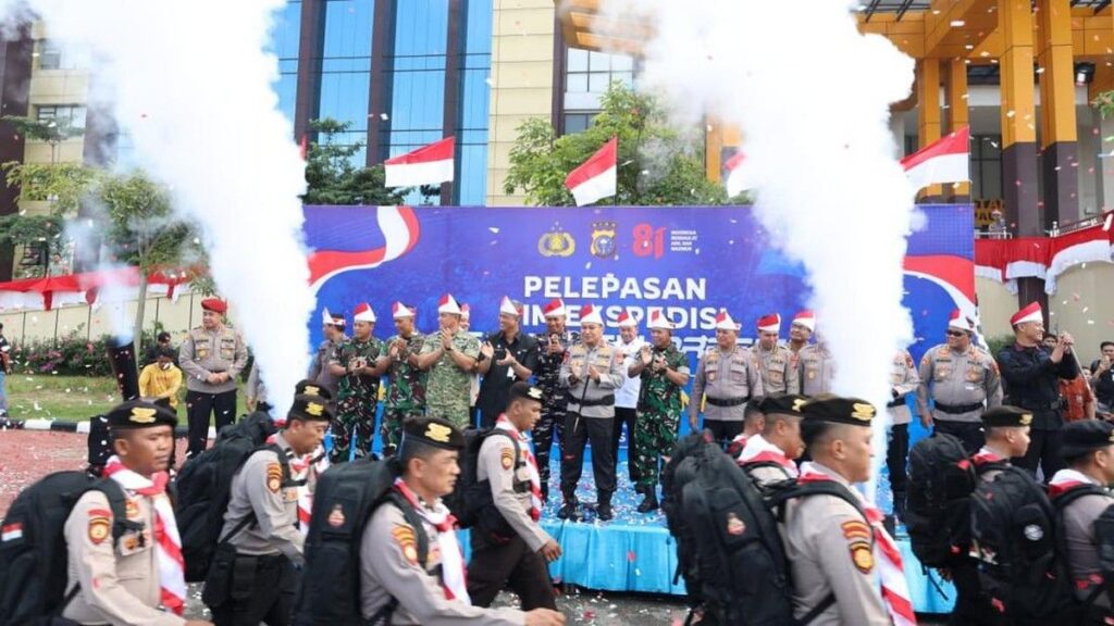 Polda Riau Lepas Tim Ekspedisi Merah Putih Presisi di Pekanbaru