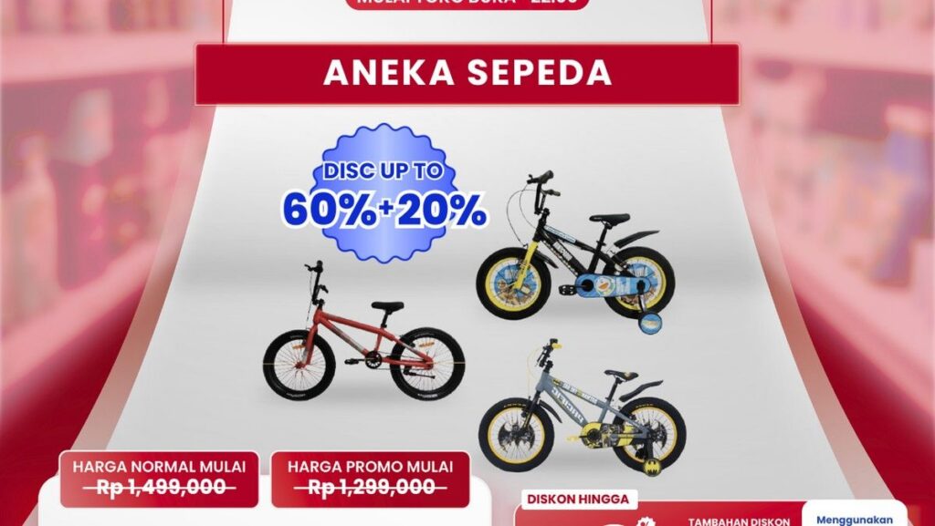 Transmart Gelar Diskon Sepeda Hingga 60 Persen
