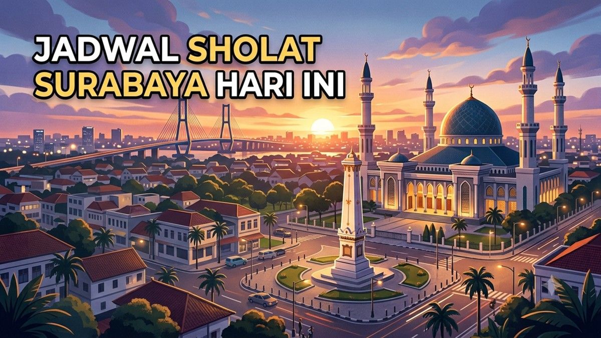 Kemenag Rilis Jadwal Sholat Surabaya Minggu 9 Agustus 2026