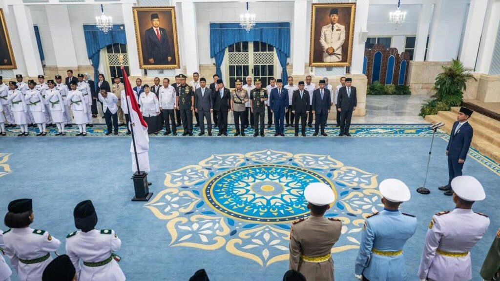 Wakil Presiden Kukuhkan 76 Anggota Paskibraka HUT ke-81 RI di Istana Negara