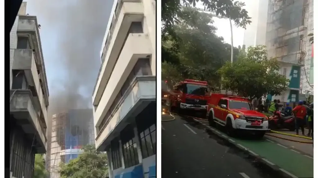 Gedung Ruko Central Cikini Kebakaran Dua Puluh Mobil Damkar Diterjunkan