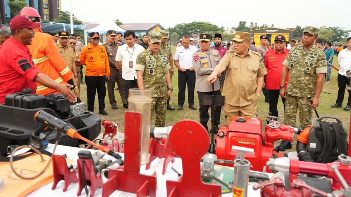 Polda Riau dan TNI Gelar Apel Kesiapsiagaan Penanggulangan Karhutla