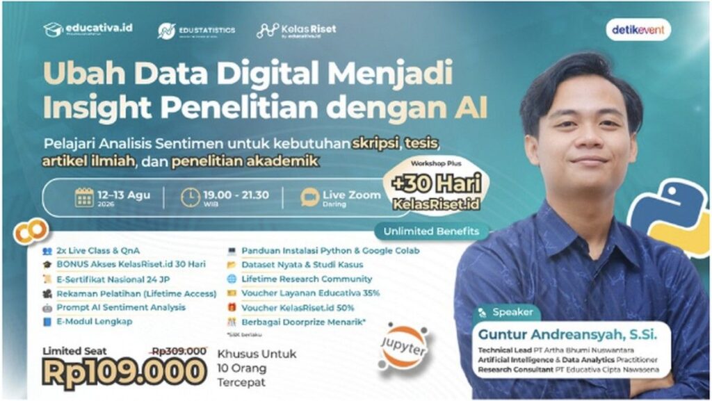 Educativa Buka Workshop Analisis Sentimen AI untuk Riset Akademik
