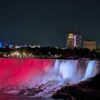 KJRI Toronto Hadirkan Iluminasi Merah Putih di Air Terjun Niagara